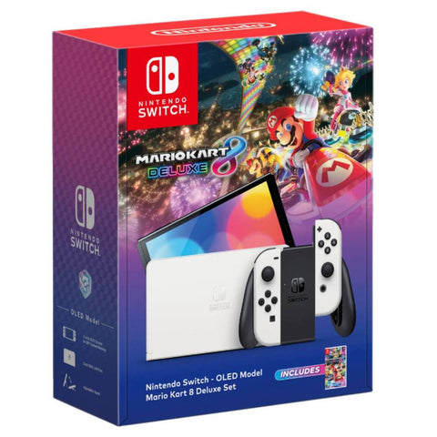 Nintendo Switch Console OLED White Mario Kart 8 Deluxe Bundle (Asia) - GameShop Asia